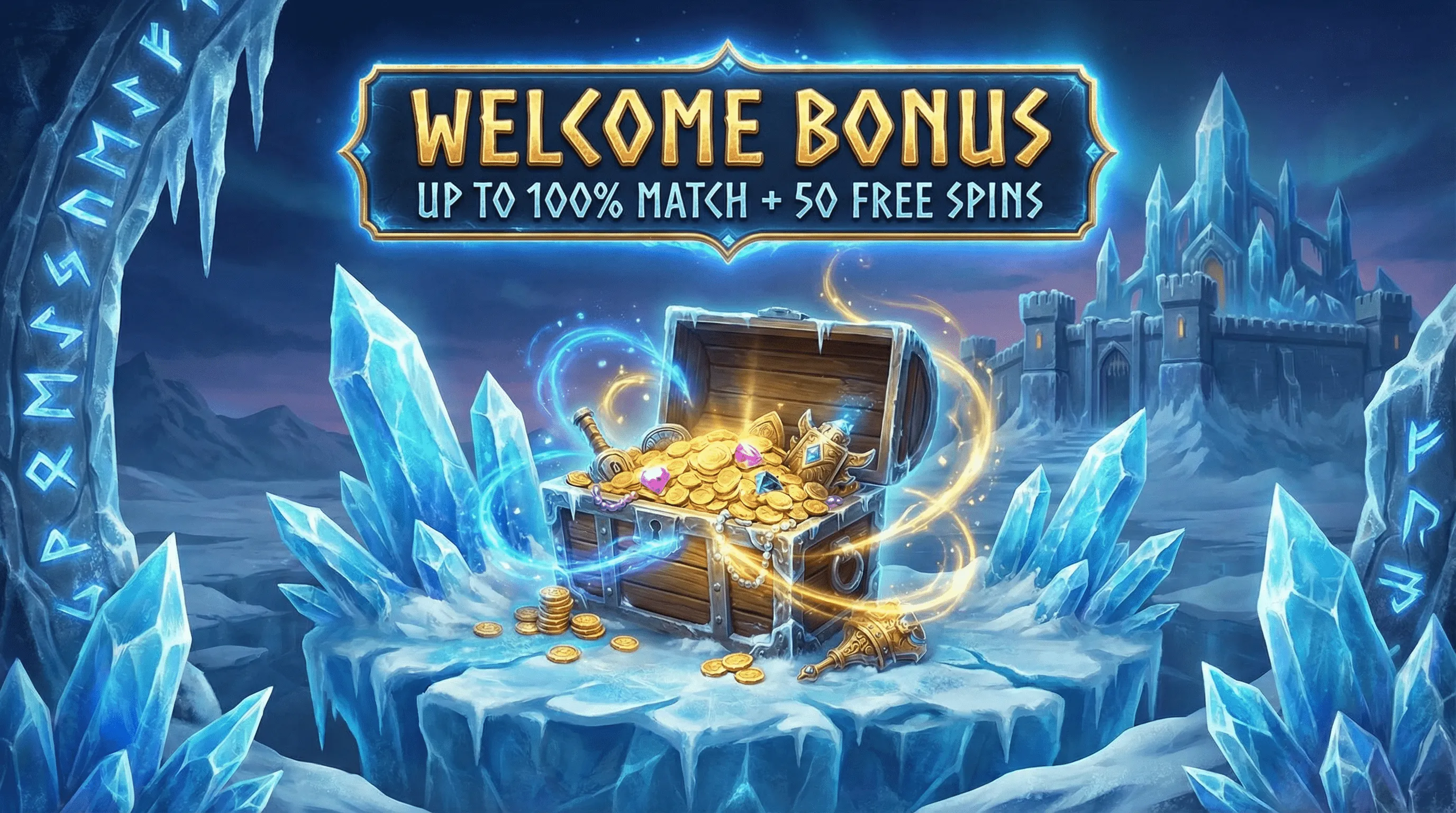 Bônus de boas-vindas do mgmbet casino - Até 100% de match + 50 rodadas grátis