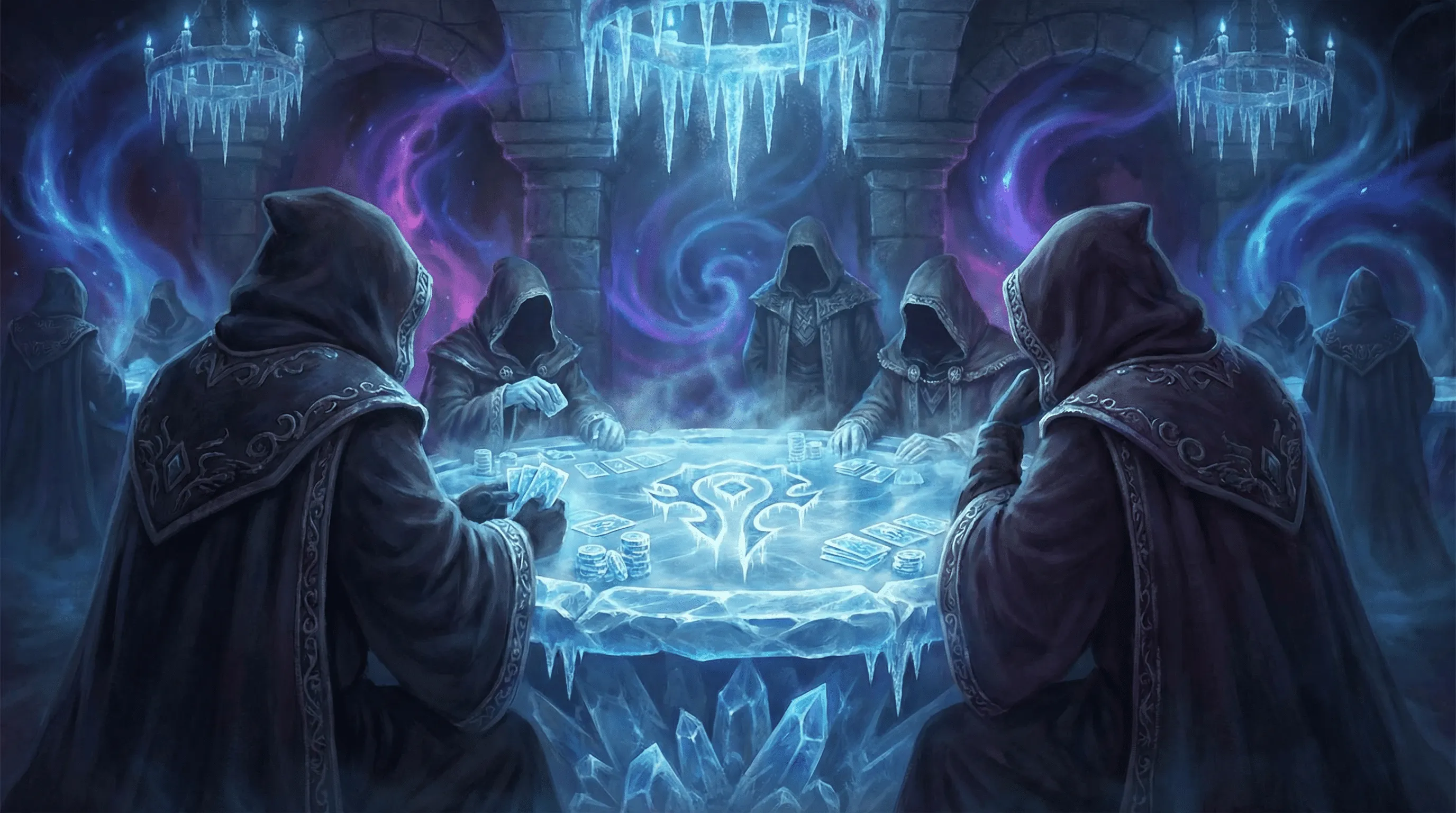 Mesa de Pôquer com tema de gelo no mgmbet casino